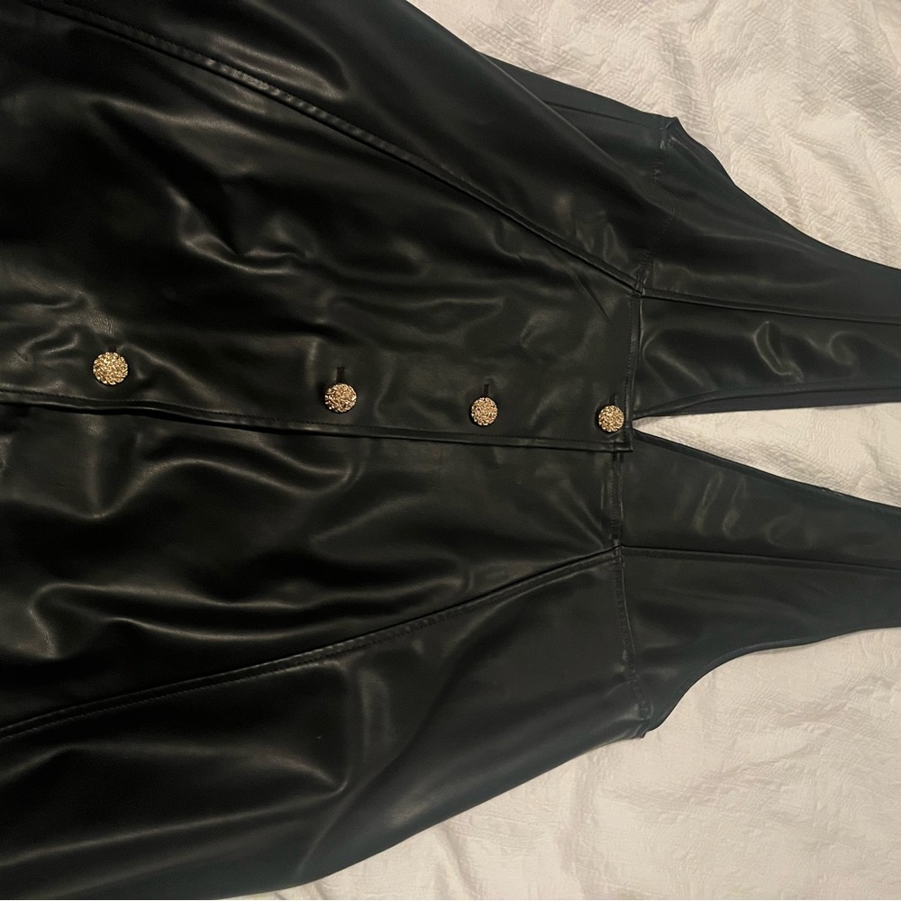 Black Women's Leather Vest